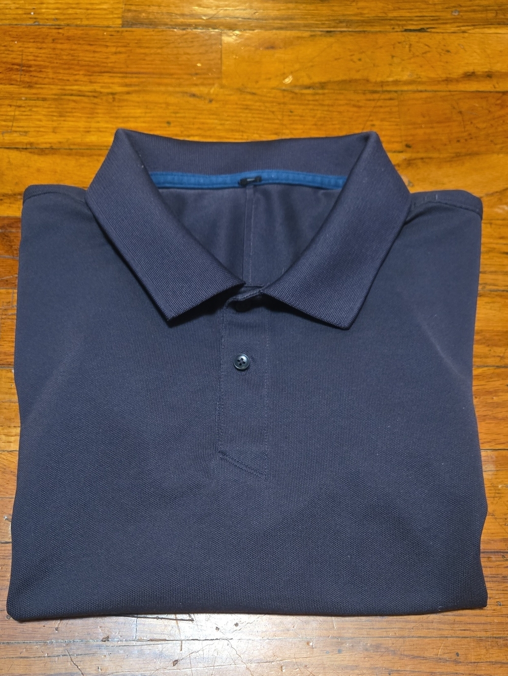 Lululemon Polo Shirt XL Grey Live in Practice Evolution Pique SS- No Logol